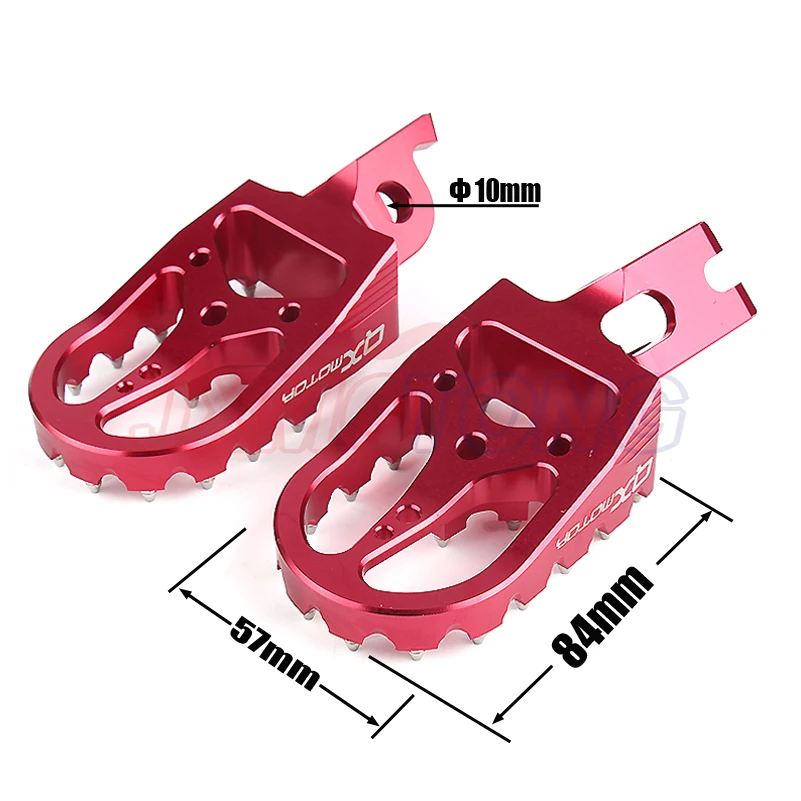 Красные ЧПУ заготовки MX подножки подставки педали для Honda crf450r crf 450 crf250r crf250x CR125/250