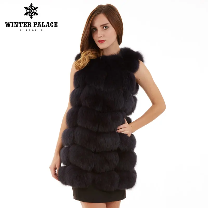 New Fashion Winter Lady Natural Fox Fur Vest Women's Real Genuine Leather Jacket Overcoat Girl's Coat | Женская одежда