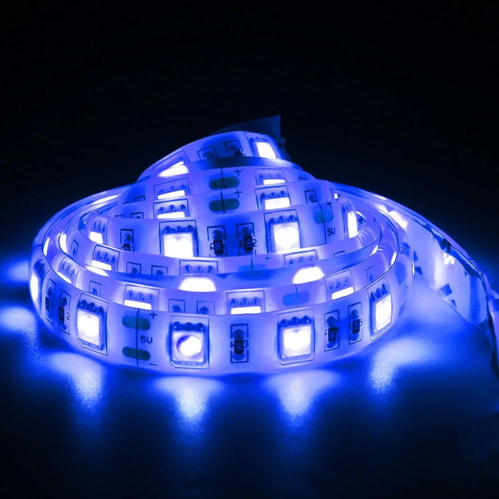DC5V USB Светодиодная лента 5050 RGB Водонепроницаемый ТВ фон освещение Белый ПК доска 60