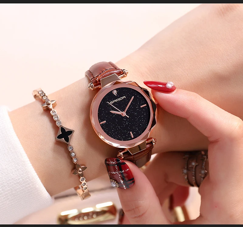 Женские часы нового 2020 года уникальный дизайн зеркал часов красные розовые белые