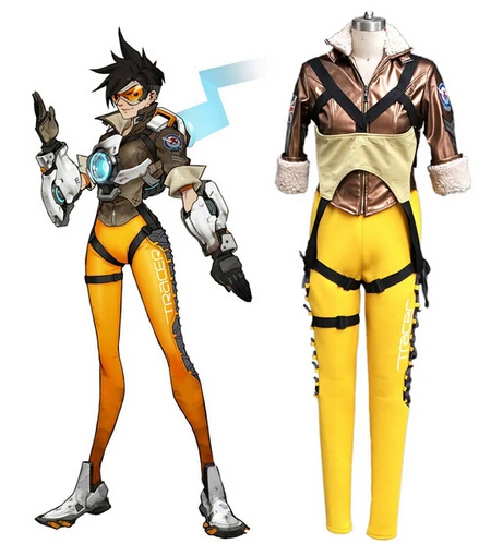 Костюм для косплея OW Game Hero Tracer Lena Oxton крутой костюм ролевых игр костюмы на
