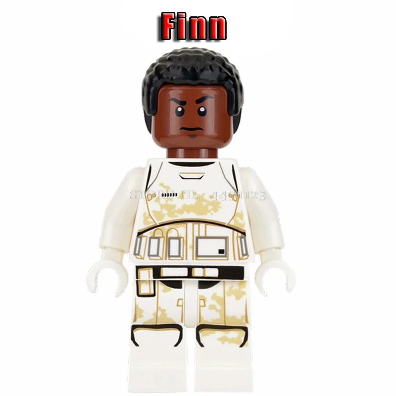 Finn Игрушки блочные Звездные войны персонаж фильма Рей кьло бен соло люки Скайуокер клон воин джедай Йода Финн BB8 R2D2 блок игрушки Наборы «Звездные войны» - Цвет: Finn