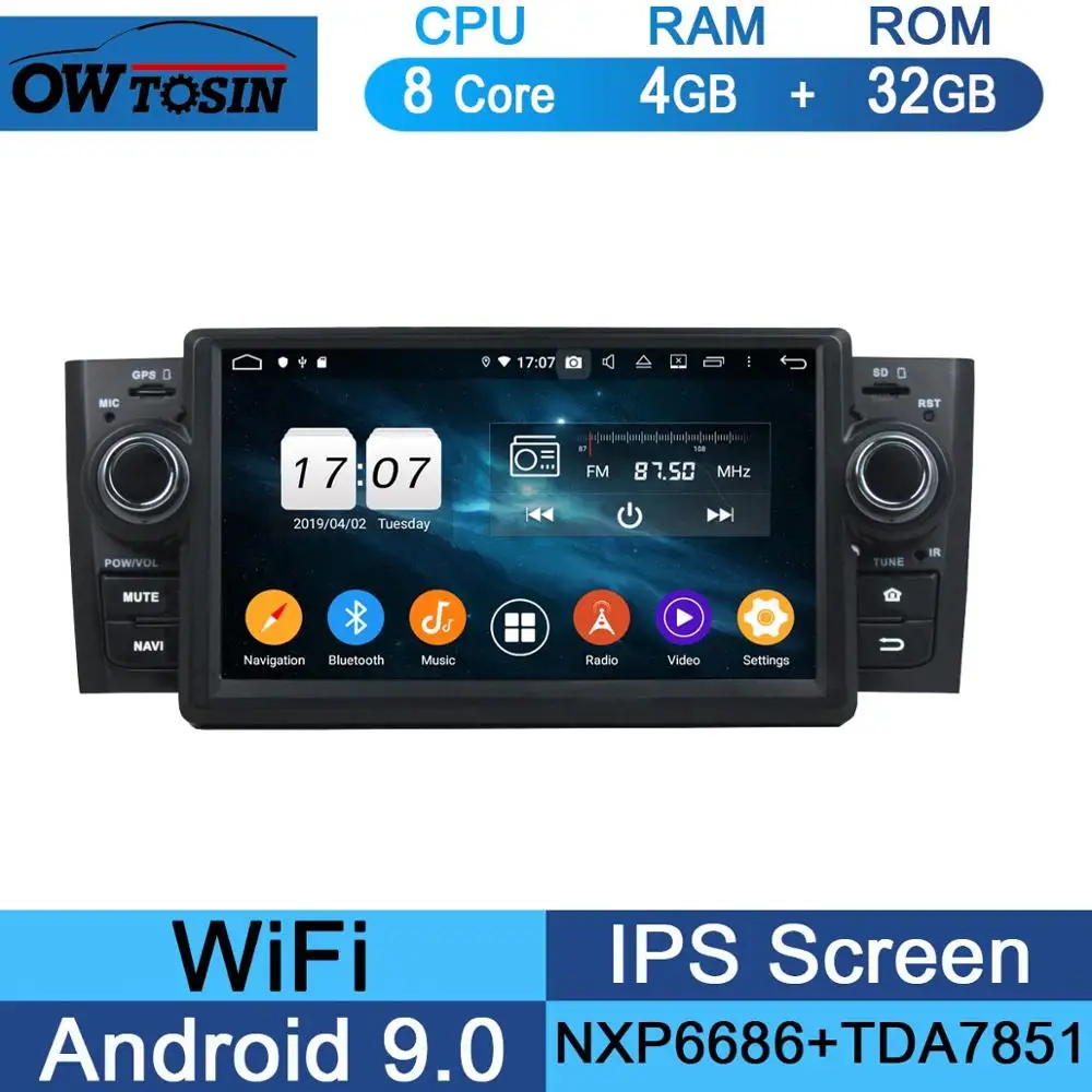 32G " ips 8 ядерный 1024*600 4G+ 64G Android 9,0 автомобильный dvd-плеер для Fiat LINEA 2007 2008 2009 2000 2010 2011 2012 2013 CarPlay Parrot BT - Цвет: 32G