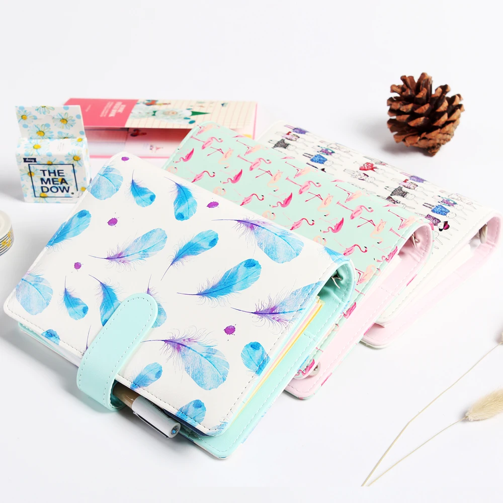 Новые творческие милые кожаные спиральные блокноты канцелярские товары