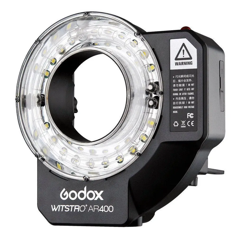 Кольцевая вспышка Godox Witstro AR400 400 Вт с литий ионным аккумулятором + светодиодный