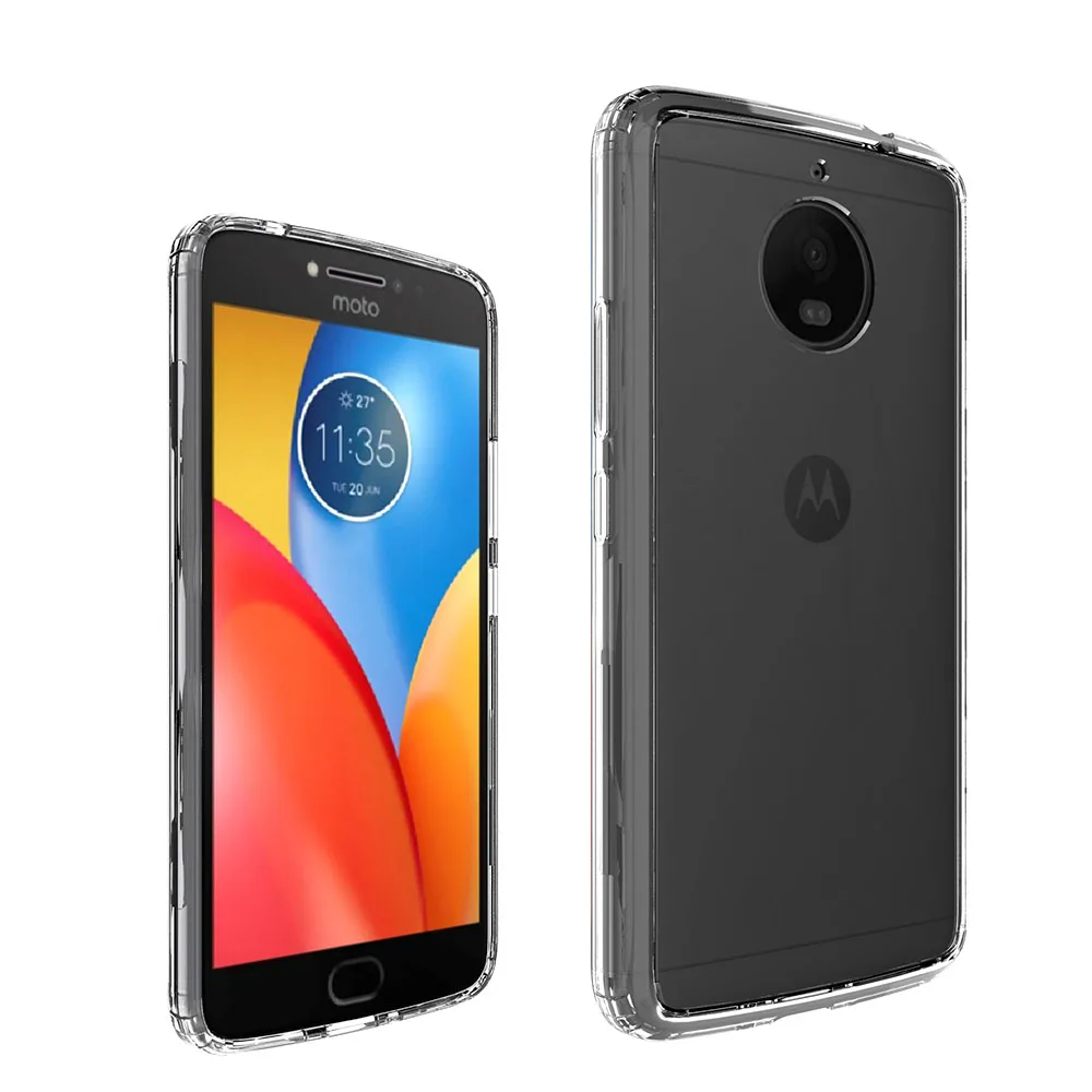 Ультратонкий Жесткий чехол-накладка из мягкого ТПУ с рамкой для Motorola Moto E4 Plus XT1770