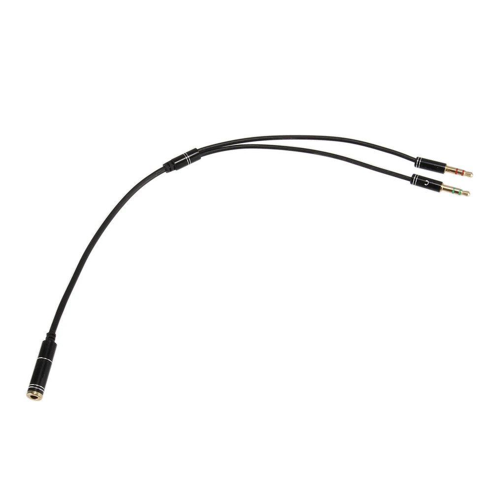 New Hot 3.5mm Microphone Headset Y Splitter Adapter 30cm 2 Male to Female Audio Extension Cable NV99 | Электроника