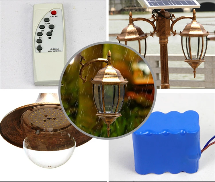 値段 ガーデンポール Led ランプソーラー街路灯装飾風景ポストとヴィンテージ防水ランタン