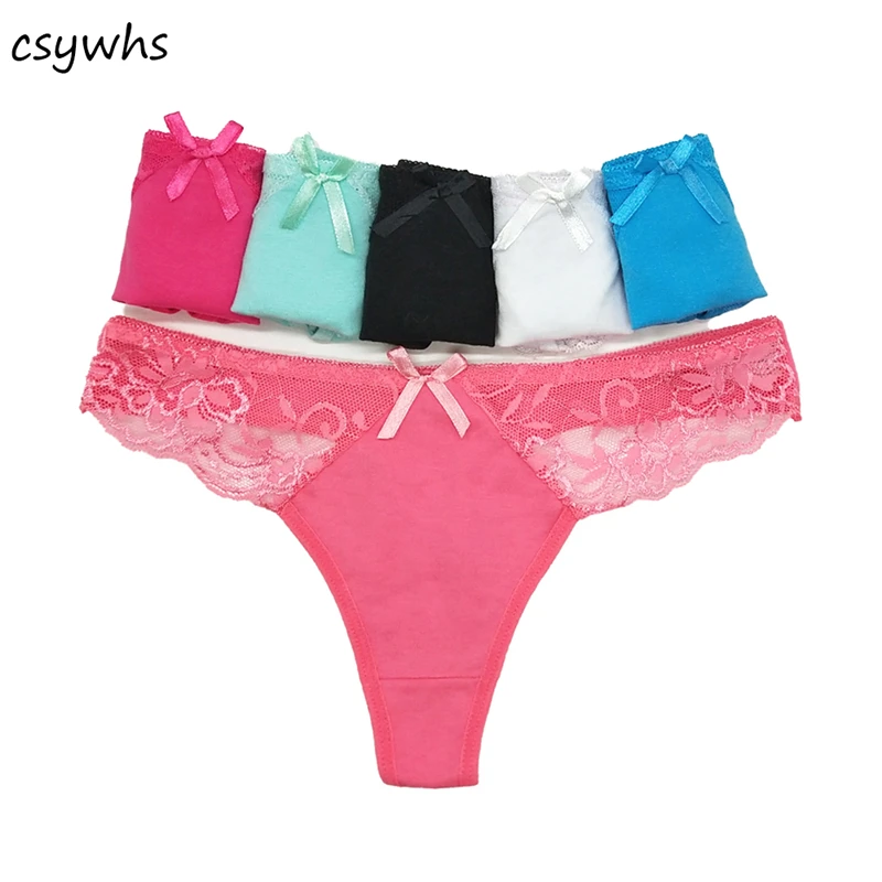6 шт./партия женские бесшовные хлопковые трусики стринги с низкой