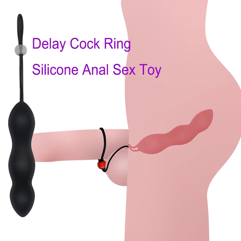DINGYE Silicone Anal Sex Toy Product Prostate Massager Delay Cock Ring Erection Time For Man |