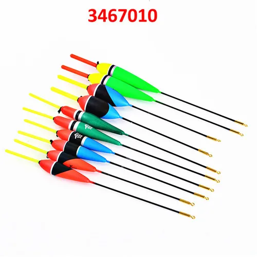 3467010 FISH KING 10 шт./Партия 1 г-5 г разноцветные дневные ночные Рыболовные Поплавки Pesca Boias поплавки для рыбалки аксессуары - Цвет: 3467010