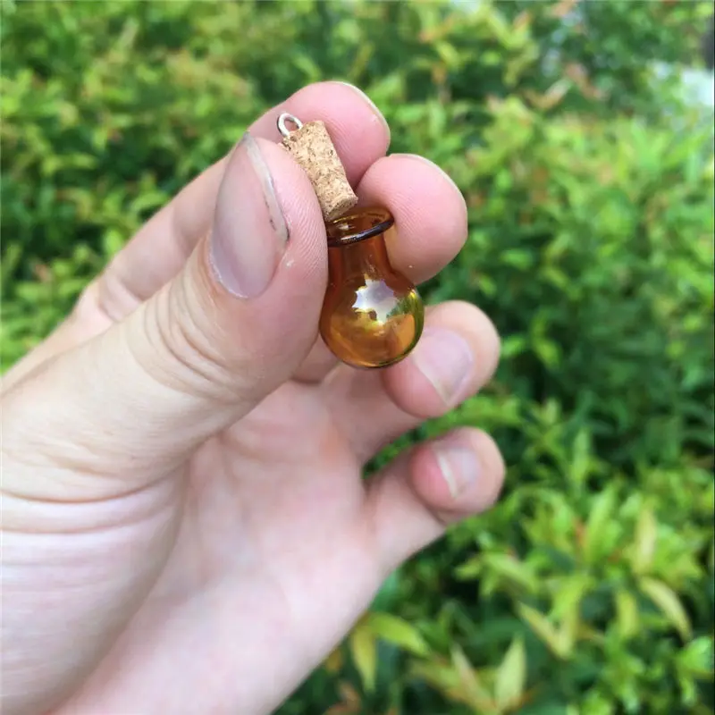 Мини кулоны для бутылок с петлей в форме шариков милые бутылочки Цветные бутылки