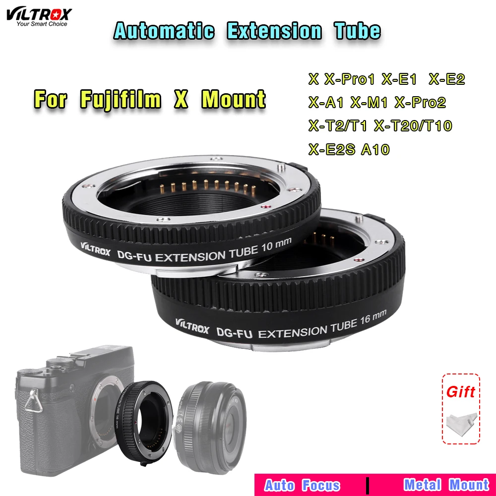 Адаптер объектива Viltrox DG FU Удлинительное Кольцо с автофокусом для камеры Fujifilm X