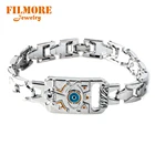 Браслет с подвесками, из нержавеющей стали, для мужчин и женщин