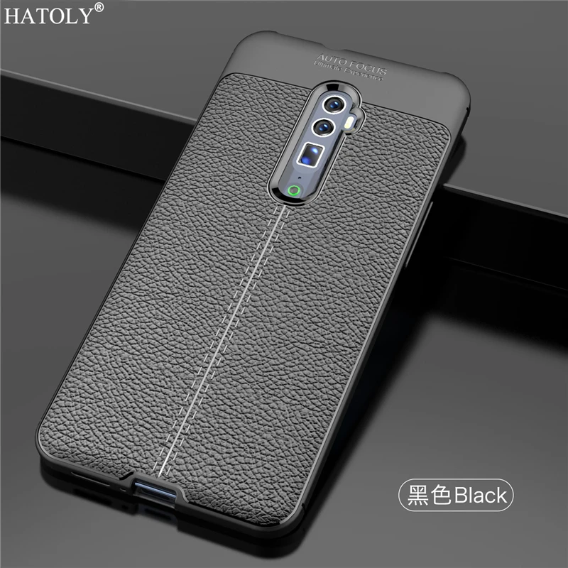 Чехол для Oppo Reno 10x zoom Ударопрочный Мягкий кожаный резиновый силиконовый чехол
