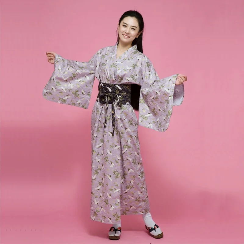 Женский юката для женщин haori Япония Гейша костюм obi национальное платье