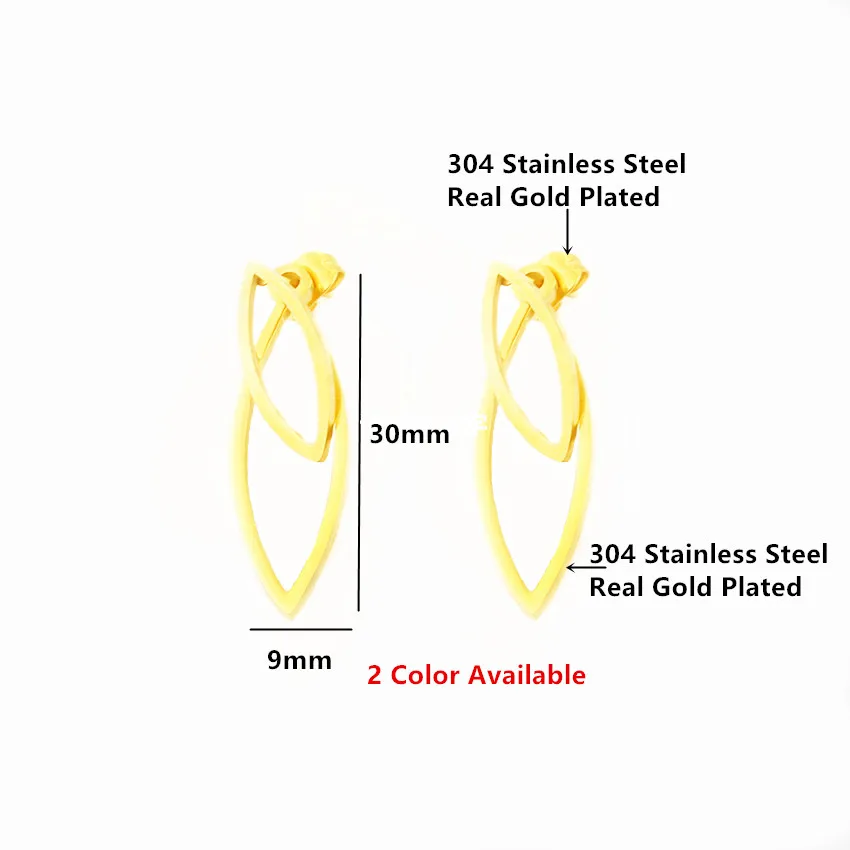 Серьги подвески ACEBFEET с двойными полыми листьями Женские Ювелирные изделия
