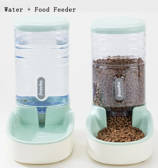 Petshy 3.8L Pet cat автоматические кормушки пластиковая бутылка для воды для собак большая емкость дозатор для воды для еды кошки собаки миски для кормления - Цвет: Water and Food