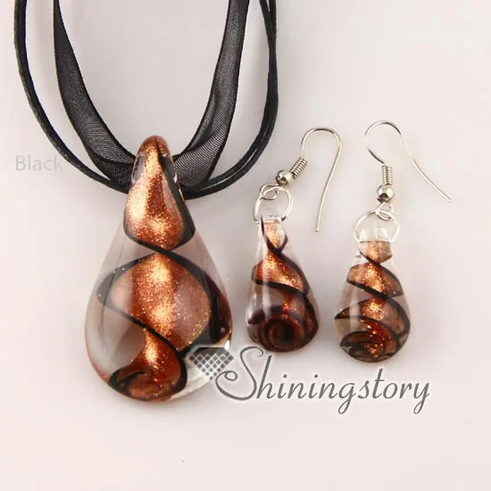 Ювелирный Комплект из колье и серёг муранского стекла|necklace wood|necklace pendantjewellery usb |