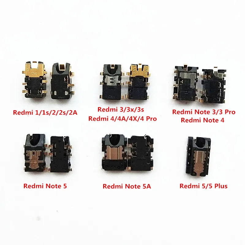 Наушники для наушников аудио разъем гибкий кабель Xiaomi Redmi 1 1S 2 2A 3 3S 3X 4 Pro 5 Plus Mi5x A1 Note