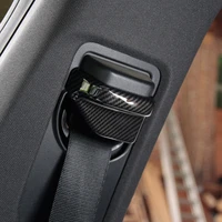 2pcs carbon fiber abs chrome safety belt cover trim for mercedes benz b cla gla class w117 c117 w246