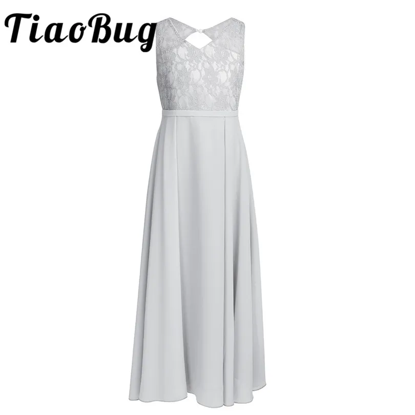 TiaoBug Элегантные Девушки Длинные Шифон Невесты Платья Принцесс Бальное платье