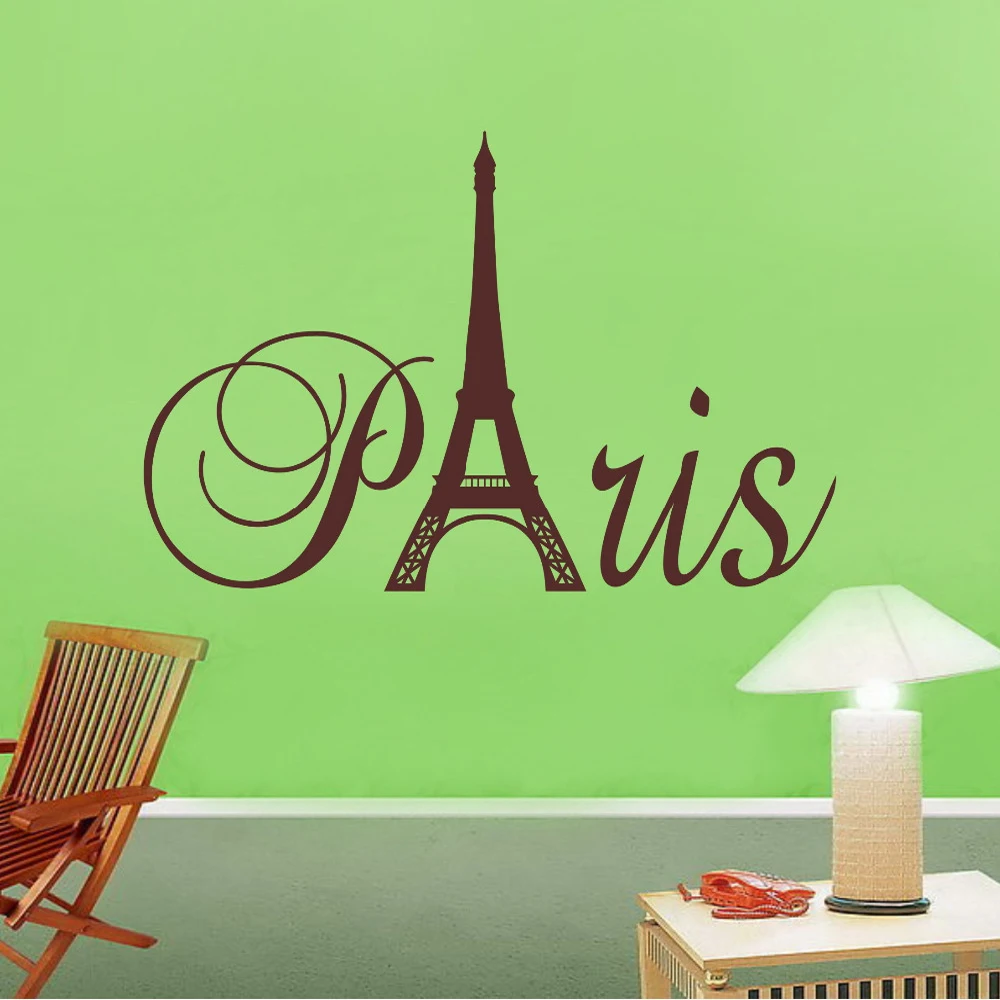 Съемные Виниловые наклейки на стену с изображением Эйфелевой башни Парижа для