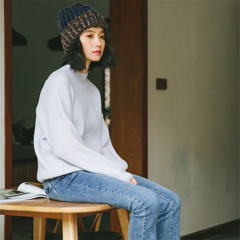 Harajuku 2017 Autumn Korean Fashion Turtleneck Sweater Lantern Sleeve Kawaii Female Clothing High-quality Preppy Style Pullovers | Женская