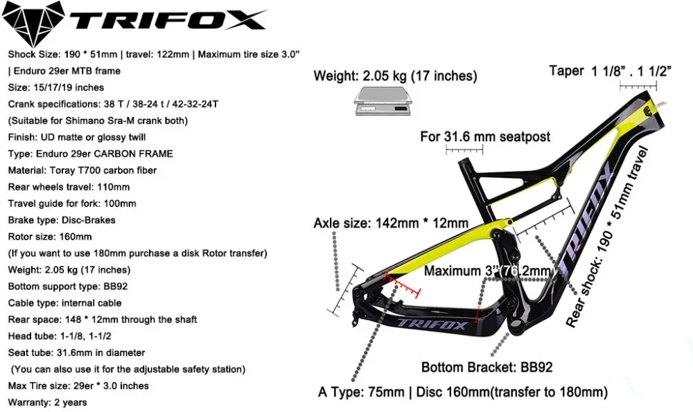 TRIFOX карбоновая mtb рама 29er карбоновые дисковые тормоза MTB велосипедная Рама T1000 UD матовая карбоновая рама