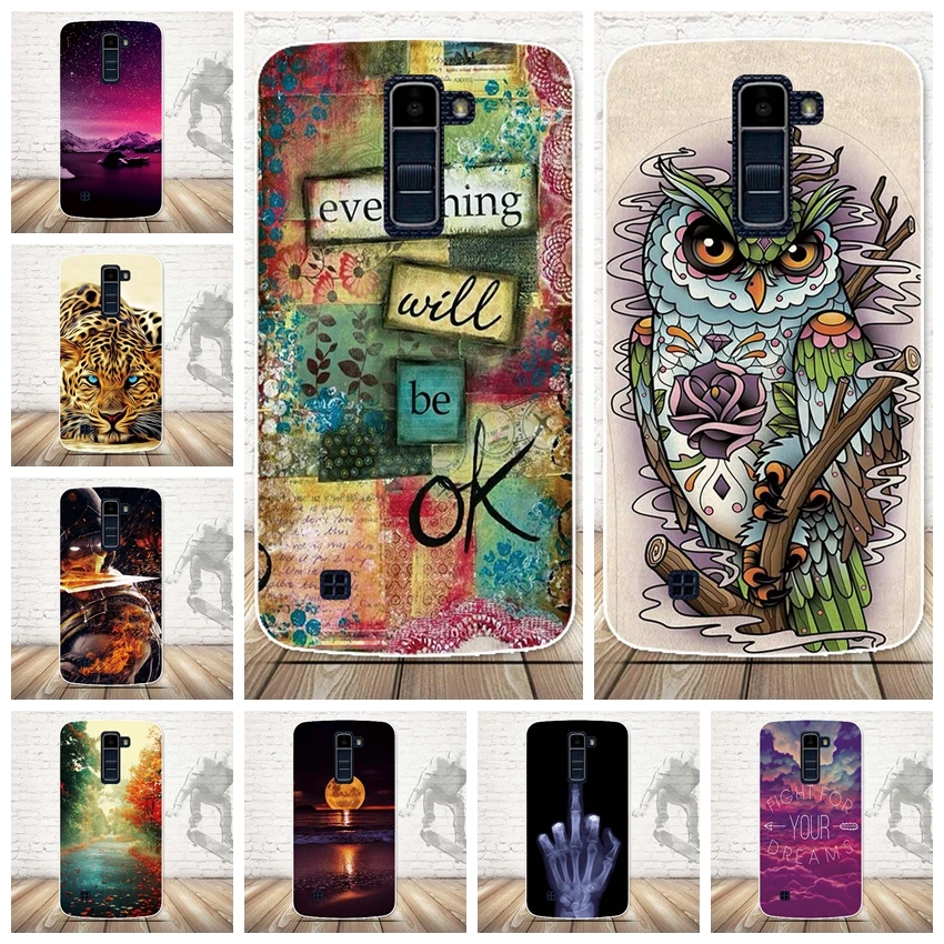 Для LG K10 K420N K430DS чехол с мультяшным рисунком мягкий из ТПУ для защитный мобильного