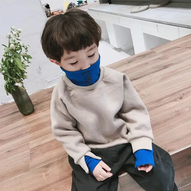 

Fashion Children Clothing Baby Boys Cotton T Shirt Kids Casual Patchwork Top Tees Toddler Outwear Kids Boy Turtleneck Sweatshirt