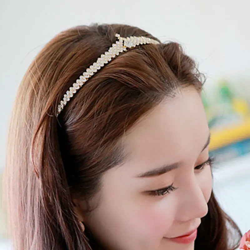 Модная блестящая женская головная повязка со стразами для девочек свадебные