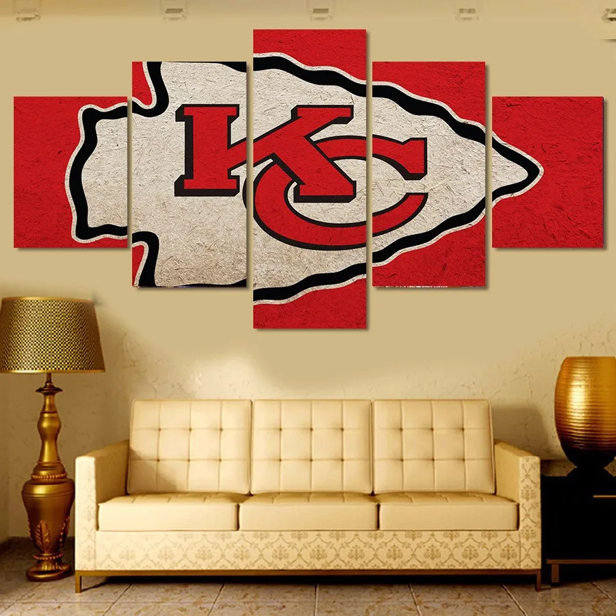KC вождей футбольный командный вид спорта модная масла из натуральной Wall Art