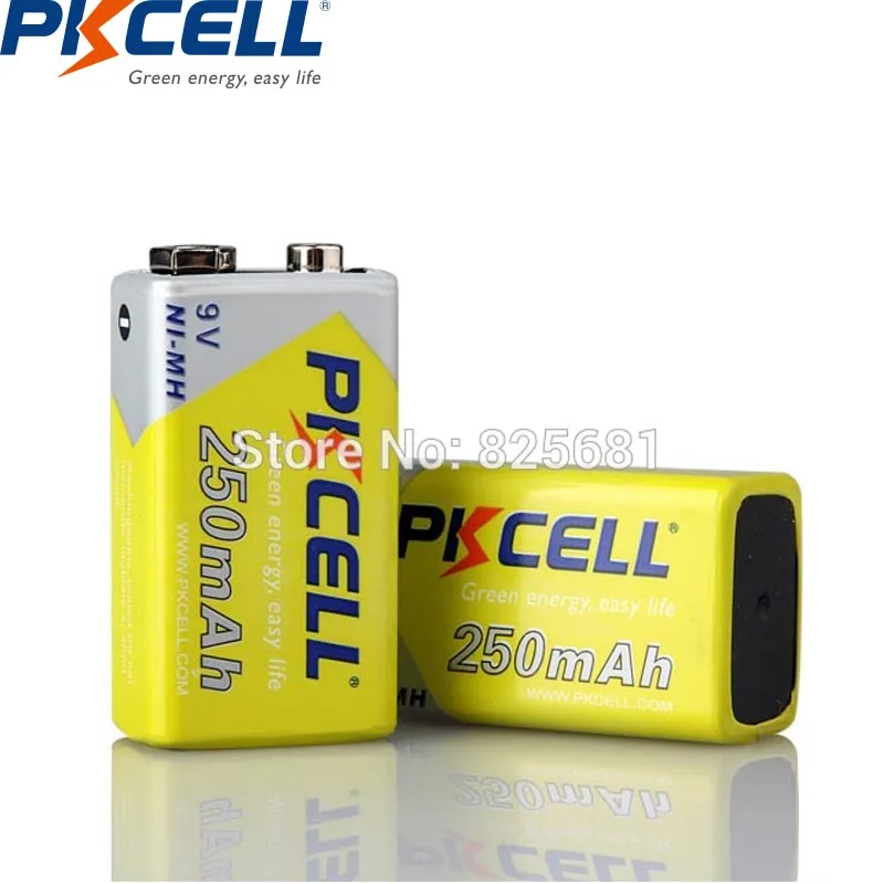 Электронный термометр PKCELL 2 шт. перезаряжаемые батареи 9 в NIMH 6F22 6LR61 для