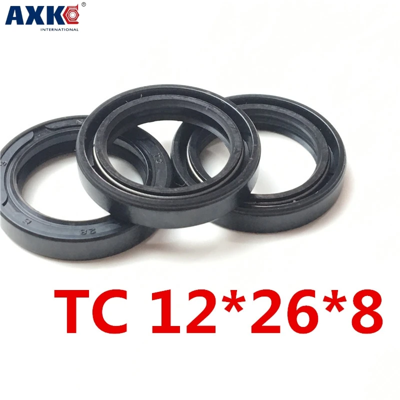 

10pcs AXK 12x26x8 TC12x26x8 NBR Skeleton Oil Seal 12*26*8 Seals AXK high-quality Seals Radial shaft seals Nitrile rubber