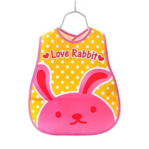 10 Rabbit Детские нагрудники из пластика EVA, водонепроницаемый нагрудник для ланча, детская одежда для кормления с героями мультфильмов, детские слюнявчики BKJ08 - Цвет: 10 Rabbit