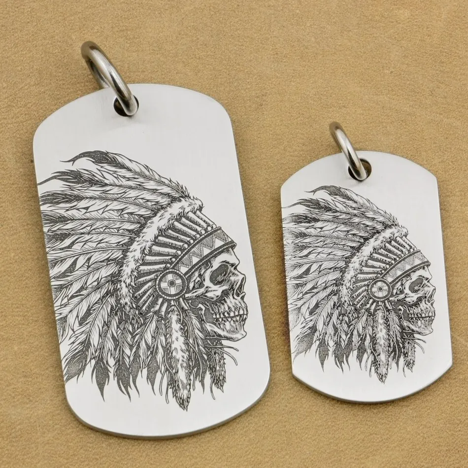 Мужская подвеска в виде черепа из нержавеющей стали 316L|pendant dog|tag pendantstainless steel skull