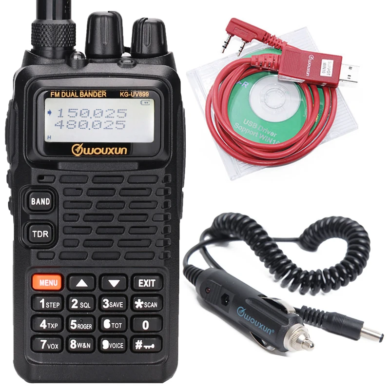 WOUXUN KG-UV899 VHF UHF двухдиапазонный двойной дисплей 1700 мАч батарея классический двухсторонний радио KG-UVD1P рация