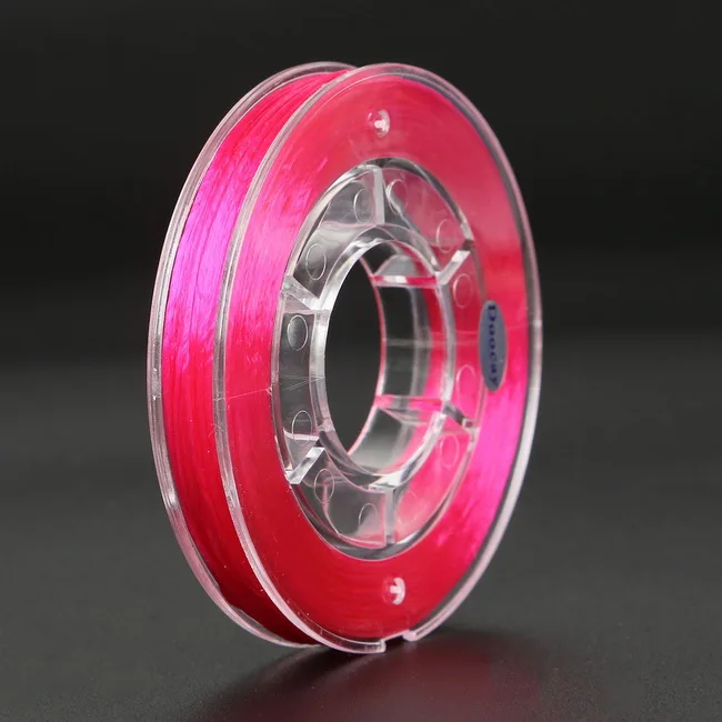 Dark Fuchsia Хорошее качество 40 м/рулон разные Прозрачные плоские ширина 0,8 мм сильный эластичный стрейч Бисероплетение проволочный Корд с резьбой Струны для DIY ювелирных изделий - Цвет: Dark Fuchsia