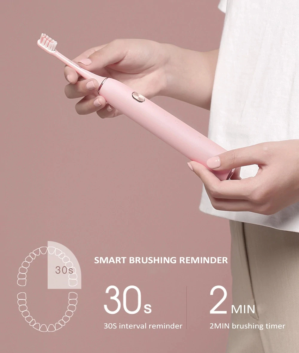 Xiaomi Mi дома Soocare X3 Soocas Электрический Зубная щётка Водонепроницаемый Беспроводной зарядка Sonic зубная щётка обновлен розовый цвет аккумуляторная Зубная щётка