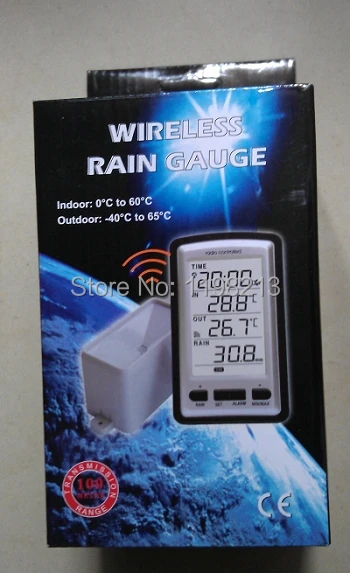 Беспроводной измеритель дождя с термометром Метеостанция для дома/улицы