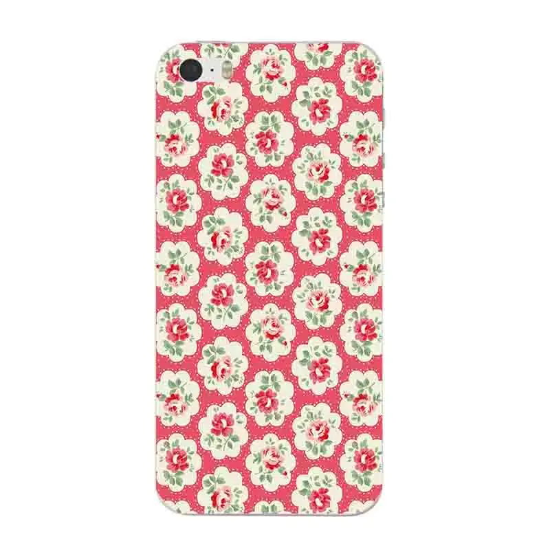 For iPhone SE Phone Case 5G 5S Cover 4.0 Inch 5C Shell Soft TPU Flowering Design Painted Coque | Мобильные телефоны и