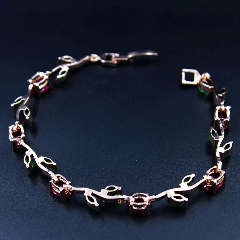 Прекрасный циркон браслеты для женщин Мода розовое золото цвет ювелирные