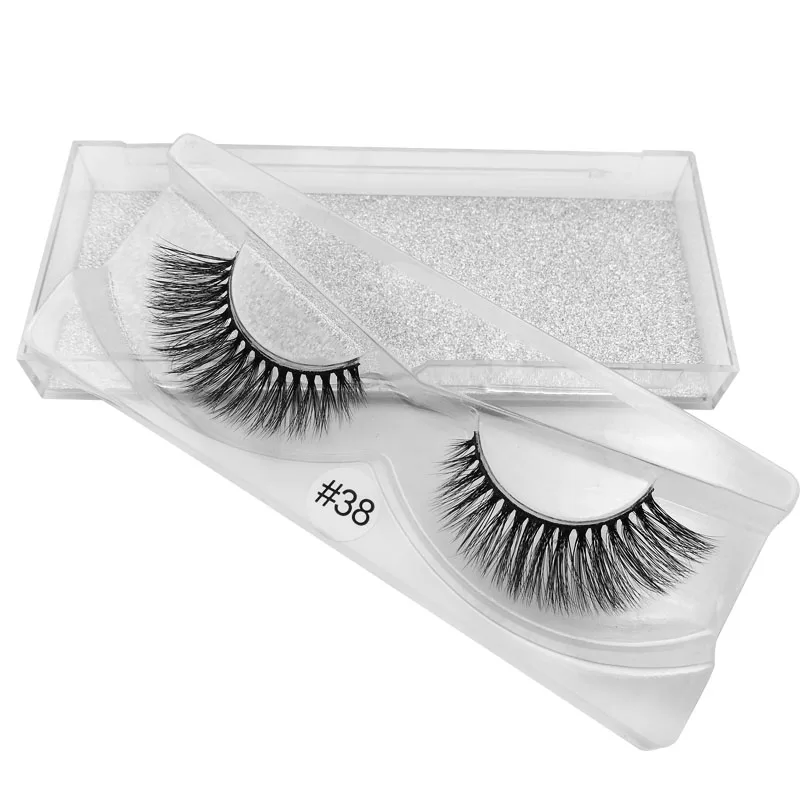1 box mink eyelashes false natural long lashes handmade 3d extensions makeups cilios maquiagem faux cils | Красота и здоровье