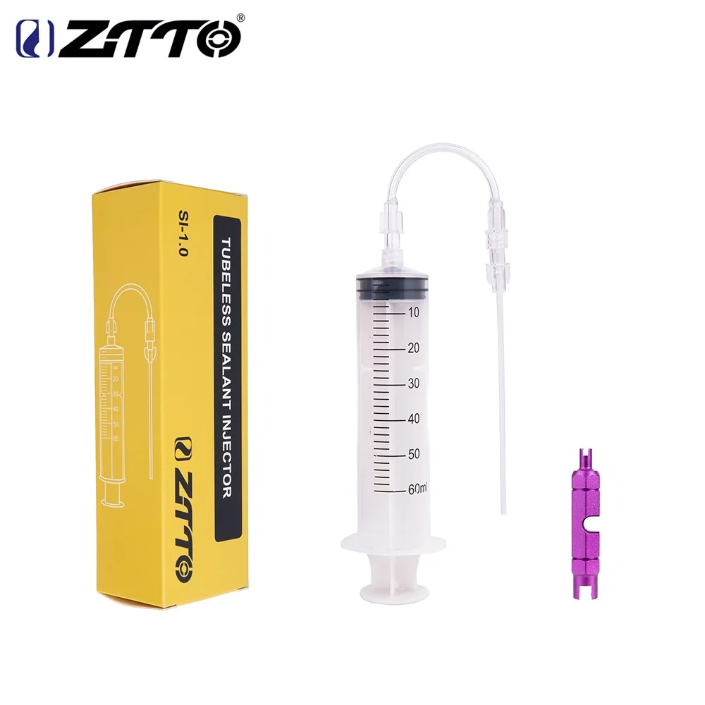 SI-1.0 Valve tool ZTTO бескамерный герметик инжектор для MTB дорожный велосипед бескамерные шины Усть шины без трубок - Цвет: SI-1.0 Valve tool