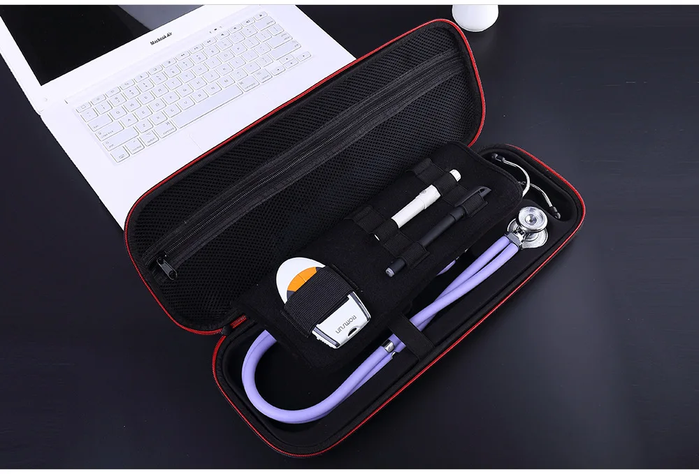 Многофункциональный Топ стетоскоп Жесткий сумка чехол для 3 м Littmann Classic III/Melo III MDF/АЦП/Omron, сетчатый карман для acceeories