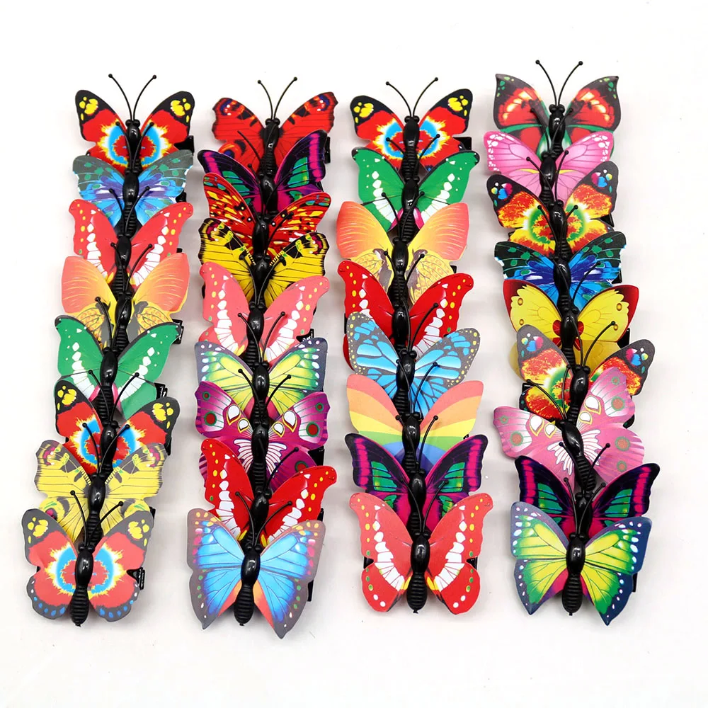 

100pcs Summer Pet Supplies Dog Accessories Dog Hair Clips shining Betterfly design Dog hair accessories Pet Grooming Products