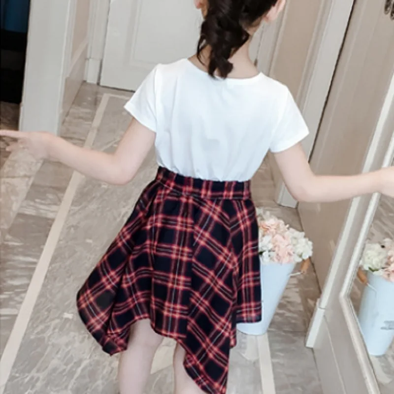 Детские Комплекты одежды весна/лето 2021 новая футболка для девочек платье с