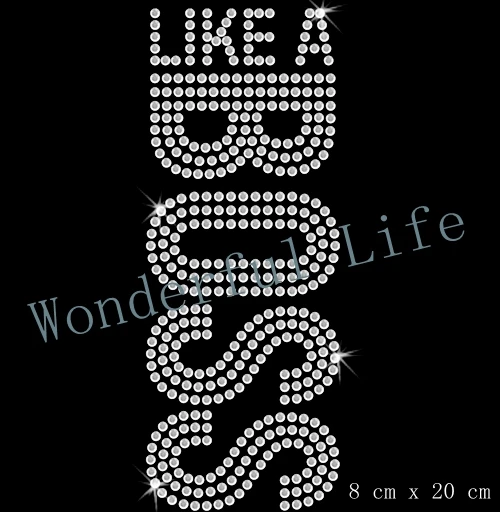 Самая низкая цена блестящий как слова bs Крутое изображение железные стразы