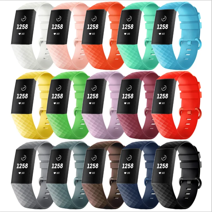 Мягкий ТПУ наручный ремешок для Fitbit Charge 3 Новая мода часы спортивный силиконовый
